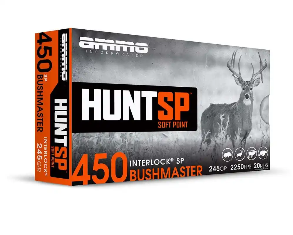 AMMO INC HUNTSP AMO 450 BUSHMASTER 245GR INTERLOCK SP 20RD