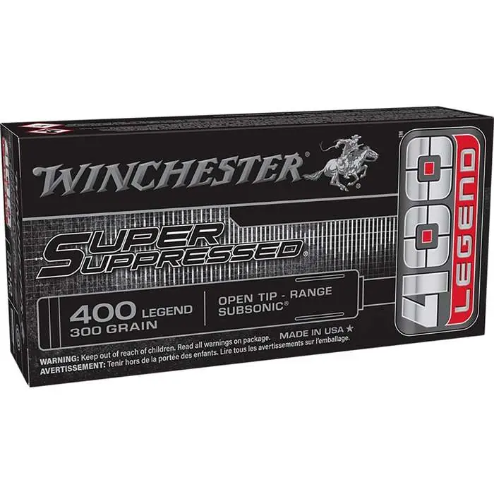 WINCHESTER SUPER SUPRESSED 400 LEGEND 300GR FMJOT 20RD