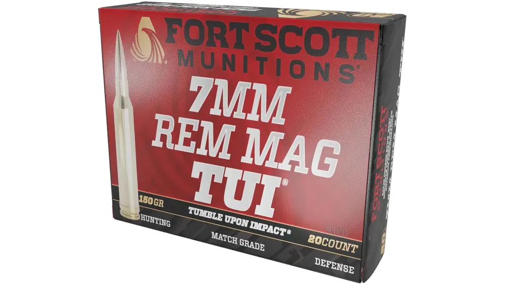 FORT SCOTT MUNITIONS LEAD FREE RIFLE AMO 7MM REM MAG 150GR TUI BRASS CASE 20-RD ( 10 BOX PER CASE )