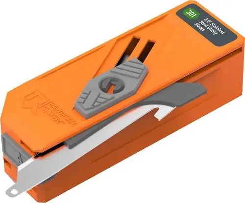 OUTDOOR EDGE 3" DROP POINT BLADE DISPENSER 12 BLADES