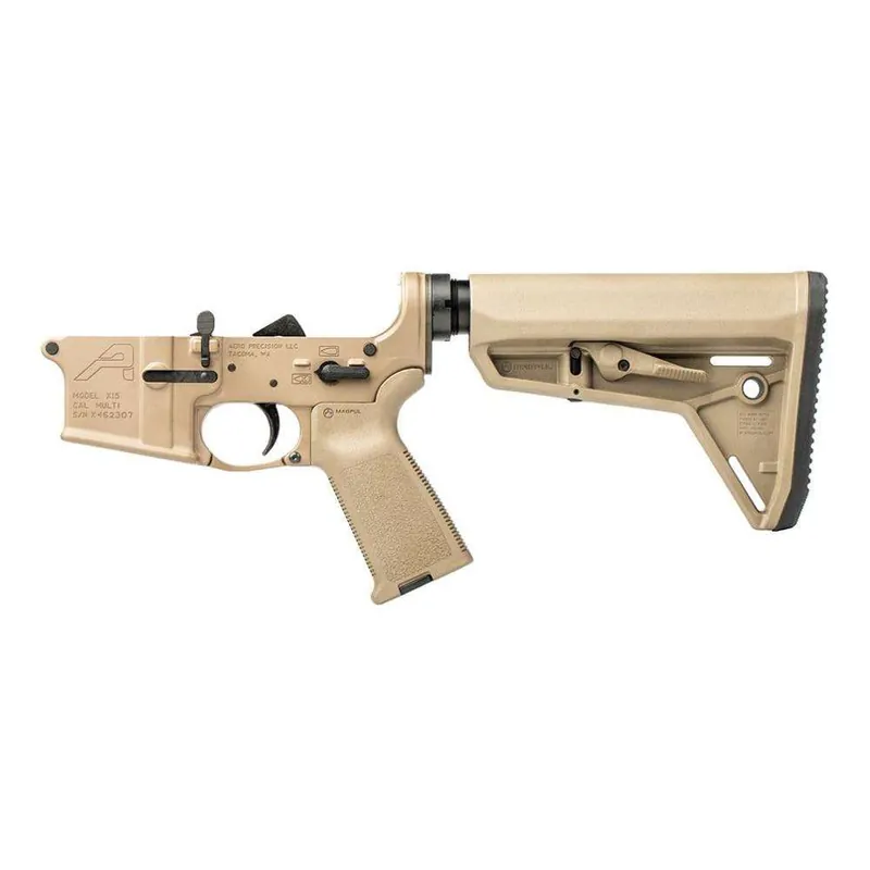 AR15 Complete Lower Receiver w/FDE MOE Grip & SL Carbine Stock FDE
