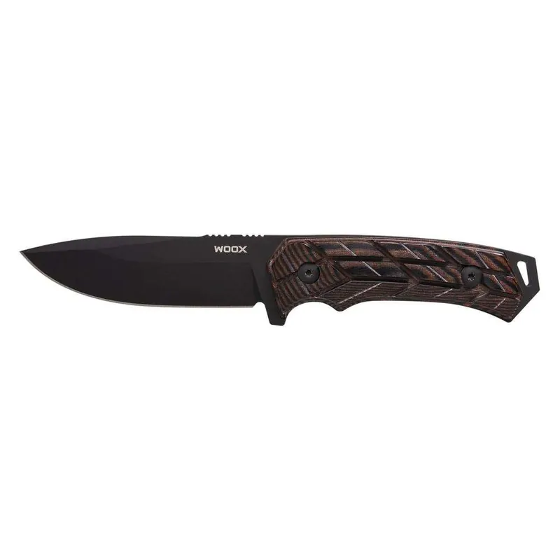 Woox Rock62 X-Grip Blk Balde - Micarta Brown Handle