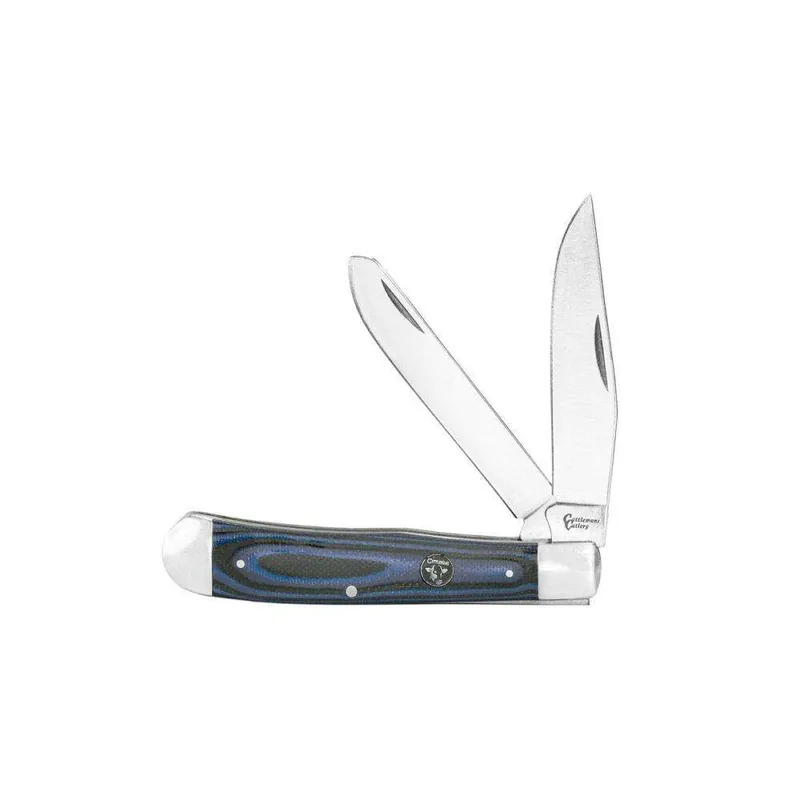 Cattleman Knife Cowhand Trapper - Blue - 2 Blade (4.125in / 3.25in)