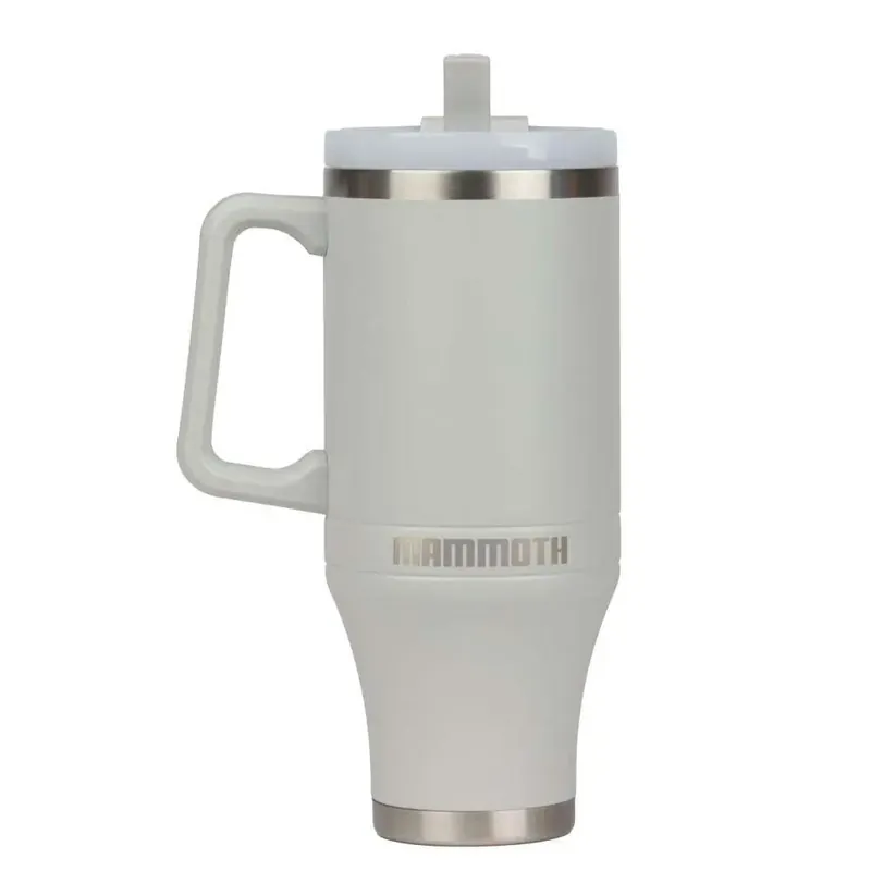 Mammoth Ascent 40 oz Tumbler with handle and straw - Light Greywar