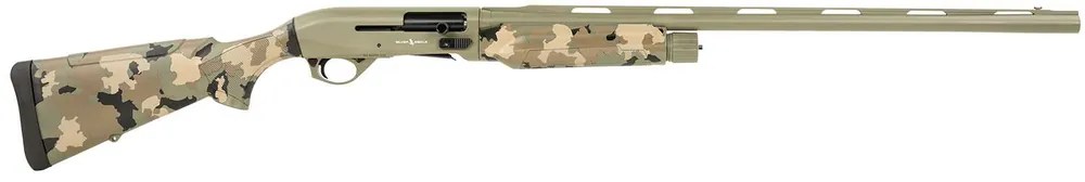 T R Imports A21228OS3 Alpha 2 12 Gauge 3" 4+1 28" Green Cerakote Chrome Lined Vent Rib Barrel & Steel Receiver, Old School Camo Synthetic Fixed Stock