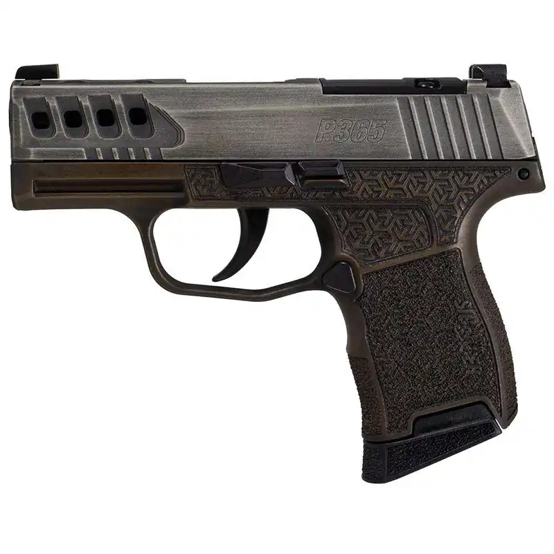 SIG SAUER P365 "GOLD BUG" GREY/BROWN 9MM 3.1" BARREL 10-RD OPTICS READY PORTED SLIDE
