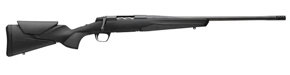 Browning 036031211 X-Bolt 2 Micro Full Size 243 Win 4+1 20" Matte Blued Threaded Sporter Barrel, Matte Blued Drilled & Tapped Steel Receiver, Adjustable Vari-Tech Black Synthetic Stock
