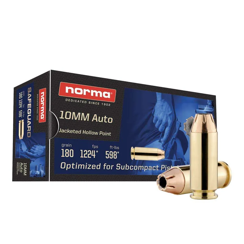NORMA 801109265 10MM 180GR JHP SAFEGUARD 50/20