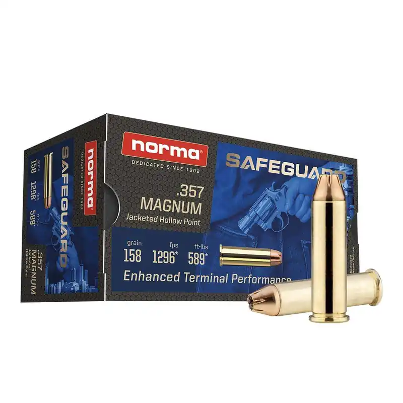 Safeguard.357 Magnum 158 Grain Jacketed Hollow Point Brass Cased Centerfire Pistol Ammo 50 Rounds. 357 Magnum 158 grain Jacketed Hollow Point Brass Cased Centerfire Pistol Ammo 50 Rounds 610840050.
