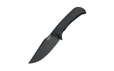 Hogue 35854 Extrak XL 3.90" Fixed Clip Point Plain Black Cerakote CPM M4 Tool Steel Blade, Black Textured G10 Scales Handle