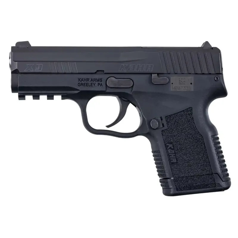Kahr Arms KX9094RD10 X9 9mm Luger 10+1 3.54" Stainless Steel Barrel, Blackened Optic Ready/Serrated Stainless Steel Slide, Black Polymer Frame w/Picatinny Rail
