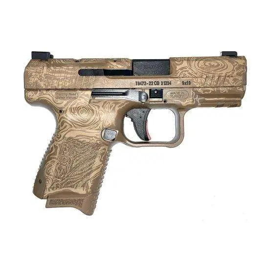 Canik TP9 ELITE SC 9mm Luger (9x19 Parabellum) 12RD 3.5inBBL DOT SIGHT DAMASCUS TAN CERAKOTE BLEM