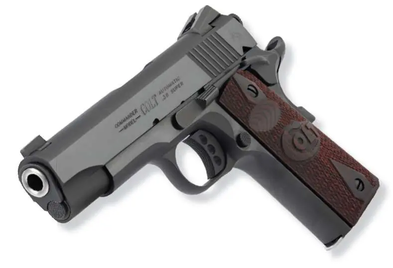 Colt Mfg O4943XE Commander Combat 38 Super 9+1 4.25" Stainless Steel Barrel, Blued Serrated Carbon Steel Slide, Blued Steel Frame, Black Cherry G10 Grip