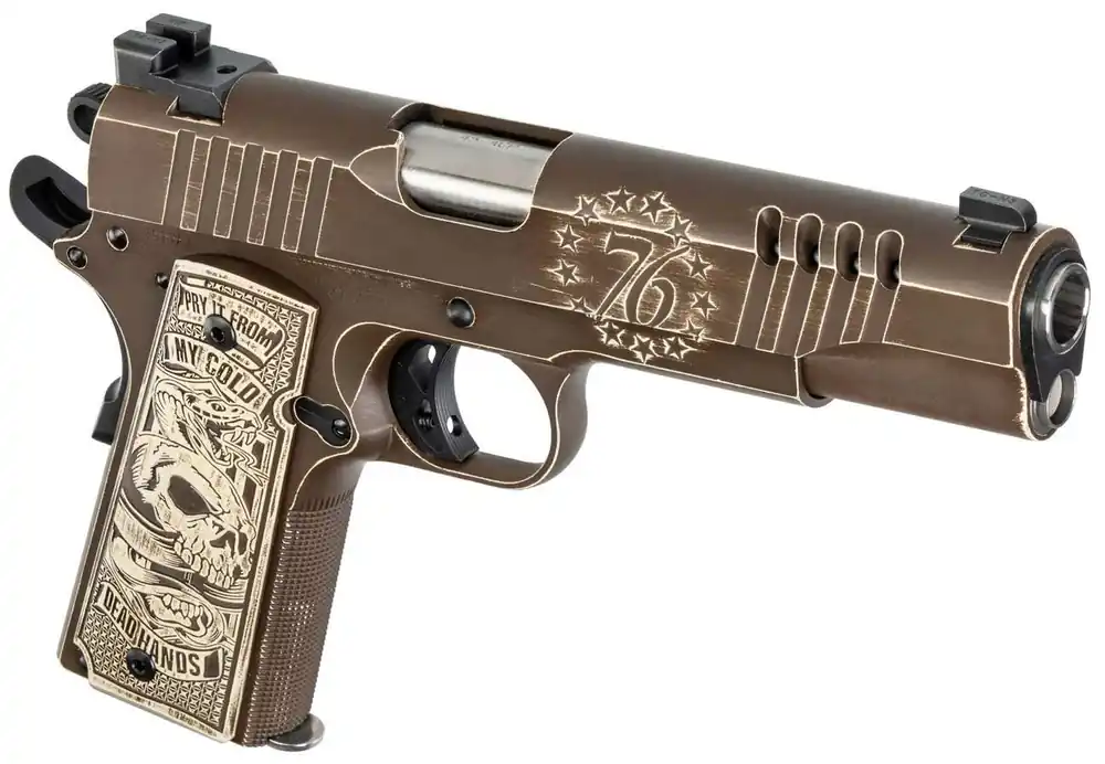 AUTO-ORDNANCE 1911 .45 ACP/AUTO 5" CUSTOM ENGRAVED COLD DEADHANDS