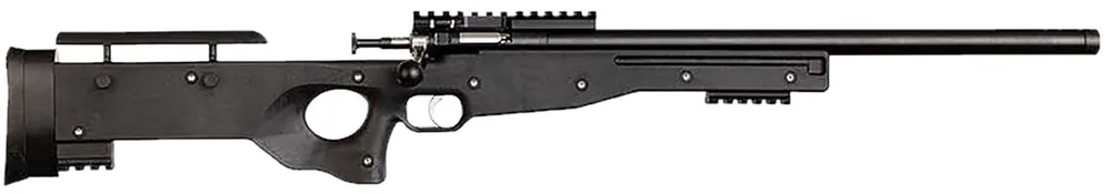 Crickett KSA2150-BLK Precision Full Size 22 LR Single Shot 16.10" Blued Threaded Bull Barrel, Blued Crickettinny Rail Steel Receiver, Black Synthetic Adj LOP Stock