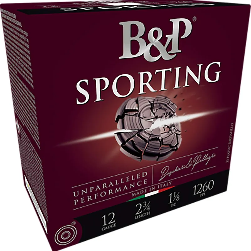 B&P Ammunition 12B1SCF8 Sporting Clay 12 Gauge 2.75" 1 oz 8 Shot 25 Per Box