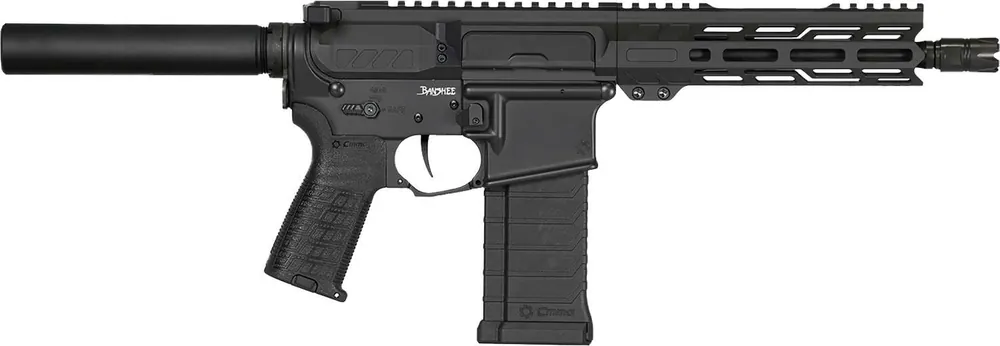 CMMG 54AE10FAB Banshee MK4 5.7x28mm 32+1, Black Nitride Medium Taper Threaded Barrel, EML 11" M-LOK Handguards, Black Armor Cerakote Aluminum Picatinny Rail Receiver, CMMG Zeroed Grips