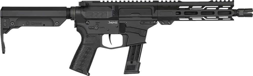 CMMG 92A0B0FAB Banshee MK17 9mm Luger 21+1 8" Black Nitride Medium Taper Threaded Barrel, EML 7" M-LOK Handguards, Black Armor Cerakote Aluminum Picatinny Rail Receiver, CMMG Zeroed Grips