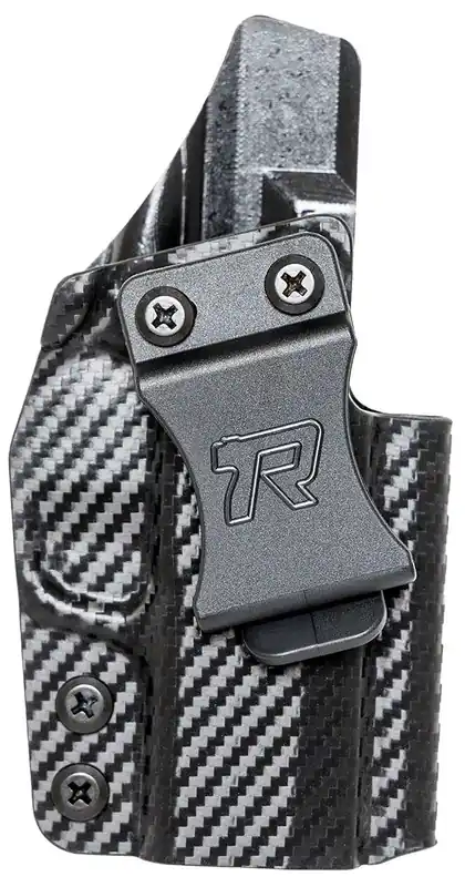 Rounded Gear GLKG43CFRHVAR Kydex IWB Black Kydex Fits Glock 43 Belt Clip Right Hand