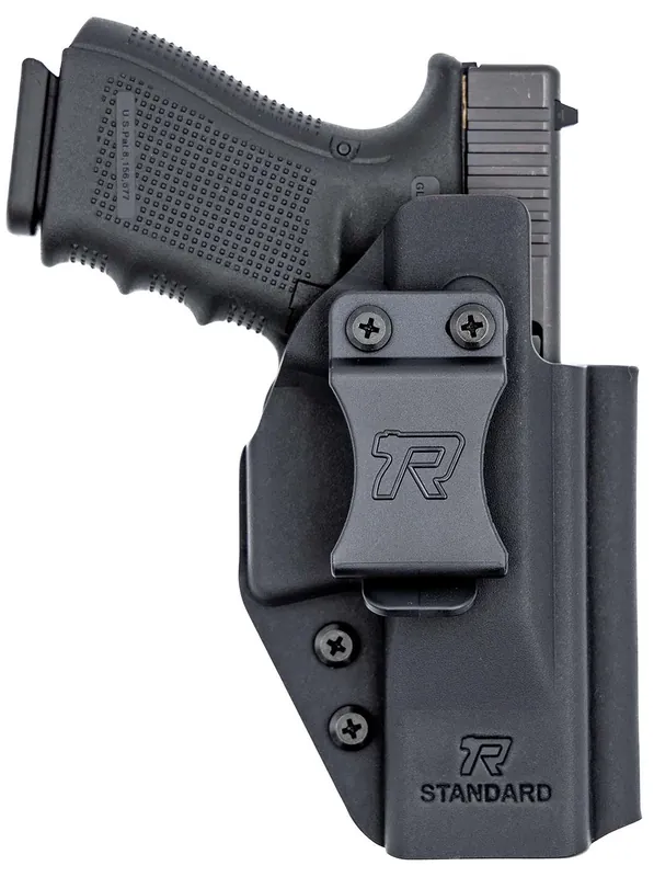 Rounded Gear RGUNVRSLSTNDRDBLK Universal Kydex IWB Black Kydex Belt Clip Fits Standard Sized Handguns Right Hand