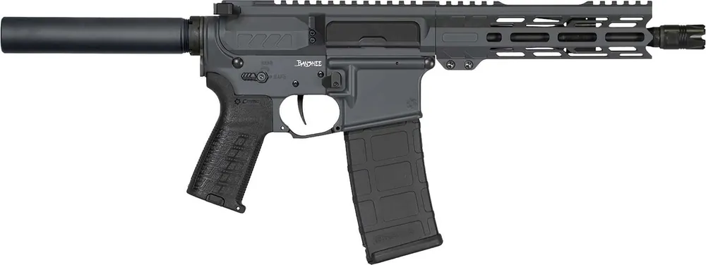 CMMG 30AB20FSG Banshee MK4 300 Blackout 30+1 12.50" Black Nitride Medium Taper Threaded Barrel, EML 7" M-LOK Handguards, Sniper Gray Cerakote Aluminum Picatinny Rail Receiver, CMMG Zeroed Grips