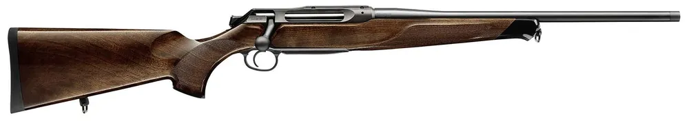 Sauer 80117091 505 Lux Full Size 222 Rem 5+1 20" Matte Blued Threaded Barrel, Matte Blued Saddle Mount Steel Receiver, Grade 2 Wood Fixed Stock