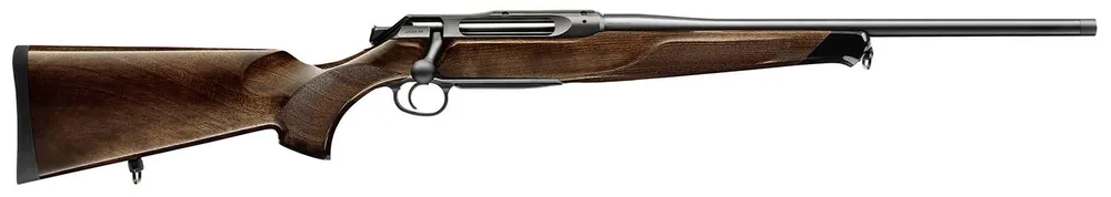 Sauer 80117094 505 Lux Full Size 308 Win 5+1 22" Matte Blued Threaded Barrel, Matte Blued Saddle Mount Steel Receiver, Grade 2 Wood Fixed Stock