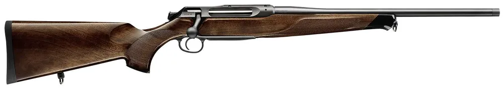 Sauer 80117660 505 Lux Full Size 6.5 PRC 3+1 24" Matte Blued Threaded Barrel, Matte Blued Saddle Mount Steel Receiver, Grade 2 Wood Fixed Stock