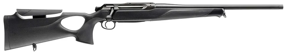 Sauer 80117656 505 Synchro XT Full Size 375 H&H Mag 3+1 24" Titanium Gray Steel Barrel, Saddle Mount Steel Receiver, Black Thumbhole w/Adj Comb Synthetic Stock