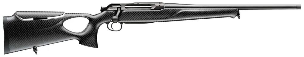 Sauer 80117114 505 Synchro XTC Full Size 222 Rem 3+1 20" Matte Blued Threaded Barrel, Matte Blued Saddle Mount Steel Receiver, Black Thumbhole w/Adj Comb Carbon Fiber Stock