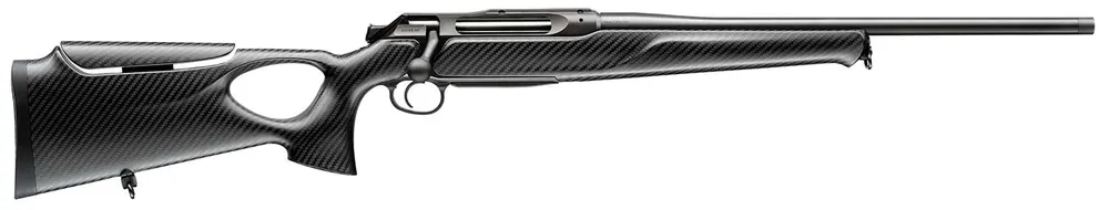 Sauer 80117115 505 Synchro XTC Full Size 223 Rem 3+1 20" Matte Blued Threaded Barrel, Matte Blued Saddle Mount Steel Receiver, Black Thumbhole w/Adj Comb Carbon Fiber Stock