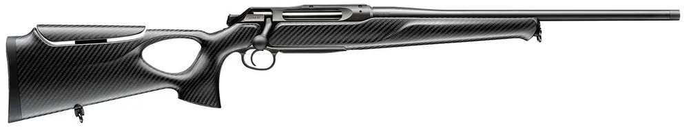 Sauer 80117119 505 Synchro XTC Full Size 6.5 Creedmoor 3+1 22" Matte Blued Threaded Barrel, Matte Blued Saddle Mount Steel Receiver, Black Thumbhole w/Adj Comb Carbon Fiber Stock