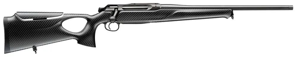 Sauer 80117134 505 Synchro XTC Full Size 270 WSM 2+1 22" Matte Blued Threaded Barrel, Matte Blued Saddle Mount Steel Receiver, Black Thumbhole w/Adj Comb Carbon Fiber Stock