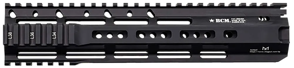BCM RAIDERM10556BL RAIDER-M13 Rail Black Anodized 10.00" M-LOK Free-Floating Style Made of Aluminum for AR-Platform