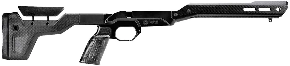Mdt Sporting Goods Inc 107835BCF HNT26 Chassis System Black Carbon Fiber Fits Howa 1500 SA/ Weatherby Vanguard Compatible w/ AICS Mags Short Action ARCA