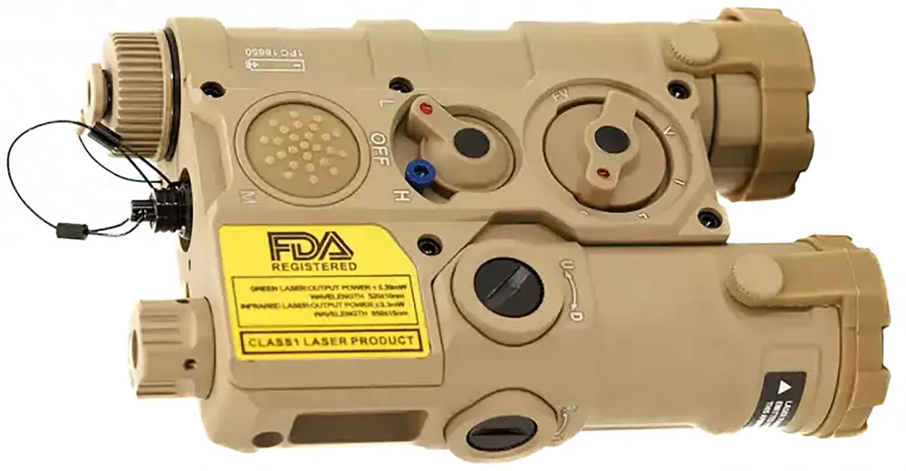 AGM Global Vision WLADCLA1T1 WLAD-1T Tan Green Laser & IR Pointer/Illuminator Coaxial Dual Laser White LED 300 Lumen