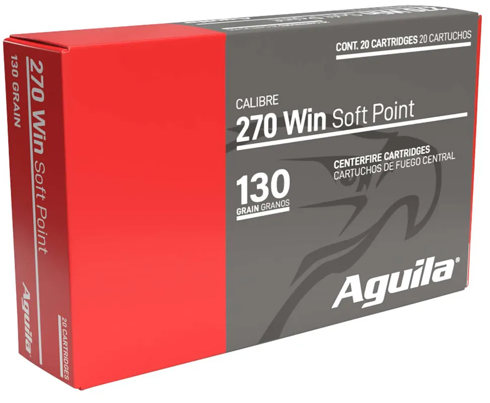 Aguila 8053AG 270 Win 130 gr InterLock Boat Tail Soft Point 20 Per Box/ 10 Case