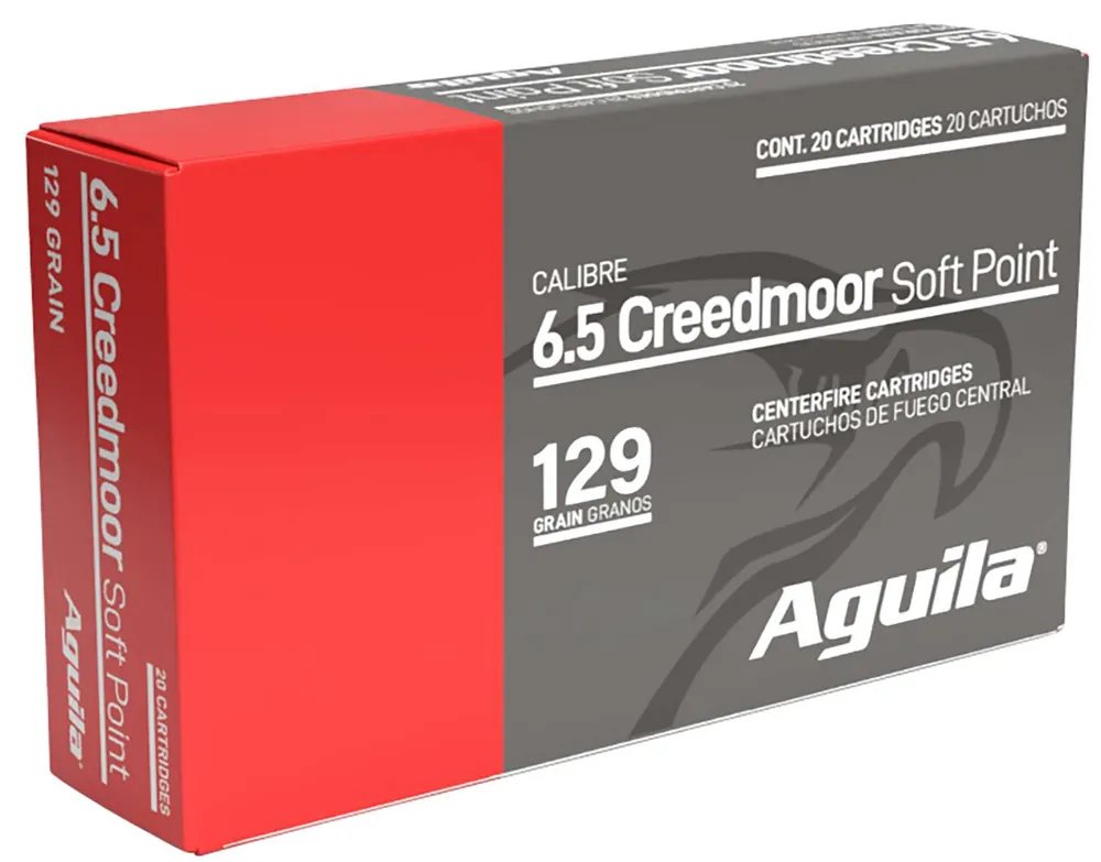 Aguila 81489AG 6.5 Creedmoor 129 gr InterLock Boat Tail Soft Point 20 Per Box/ 10 Case