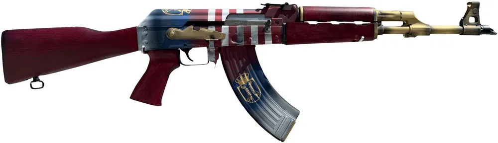 Zastava Arms Usa ZR7762AMS ZPAP M70 Limited Edition 7.62x39mm 30+1 16.30" 24K Gold Plated Barrel, Red/White/Blue 1.5mm Bulged Trunnion Receiver, Serbian Red Wood Furniture