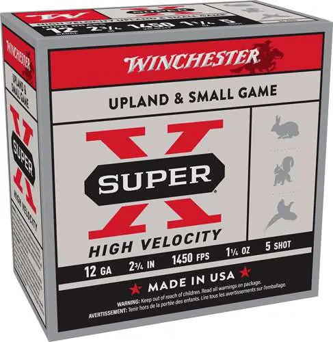 WINCHESTER SUPER-X 12GA 2.75" 1450FPS 1-1/4OZ 5 25RD 10BX/CS