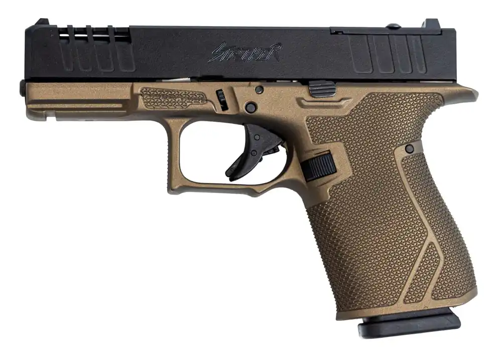 GLFA 19 STRIKER 9MM 4" 15 SHOT BLACK FRAME BRONZE SLIDE