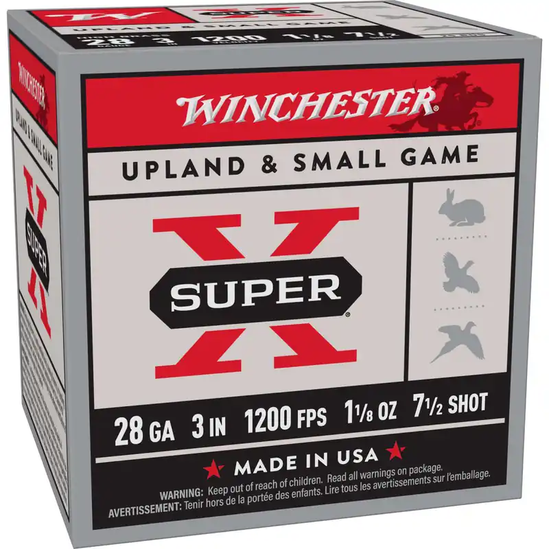 Winchester Ammo X2837 Super X 28Gauge 3" 1 1/8oz 7.5Shot 25 Per Box/10 Case