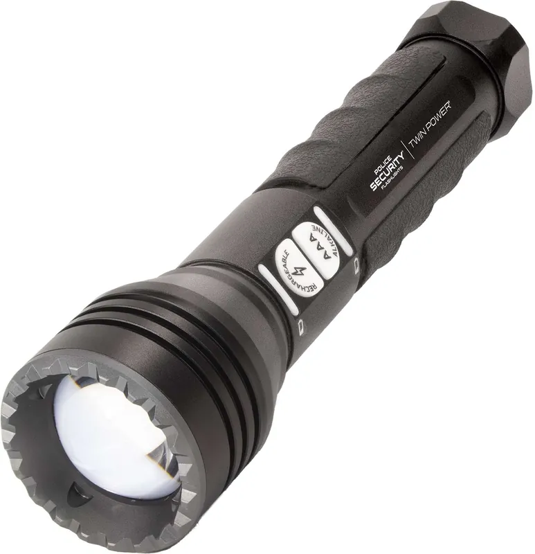 Lb Marketing 97741 Twin Power Long Throw Flashlight Black 220/450 Lumens White LED