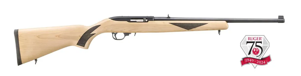 RUGER 10/22 75TH 22LR 18.5" NAT/BLK