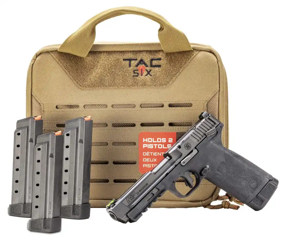 S&W M&P 22WMR 4.35"BBL 4-30RD MAGS OPTIC CUT SAFETY BLK BUND