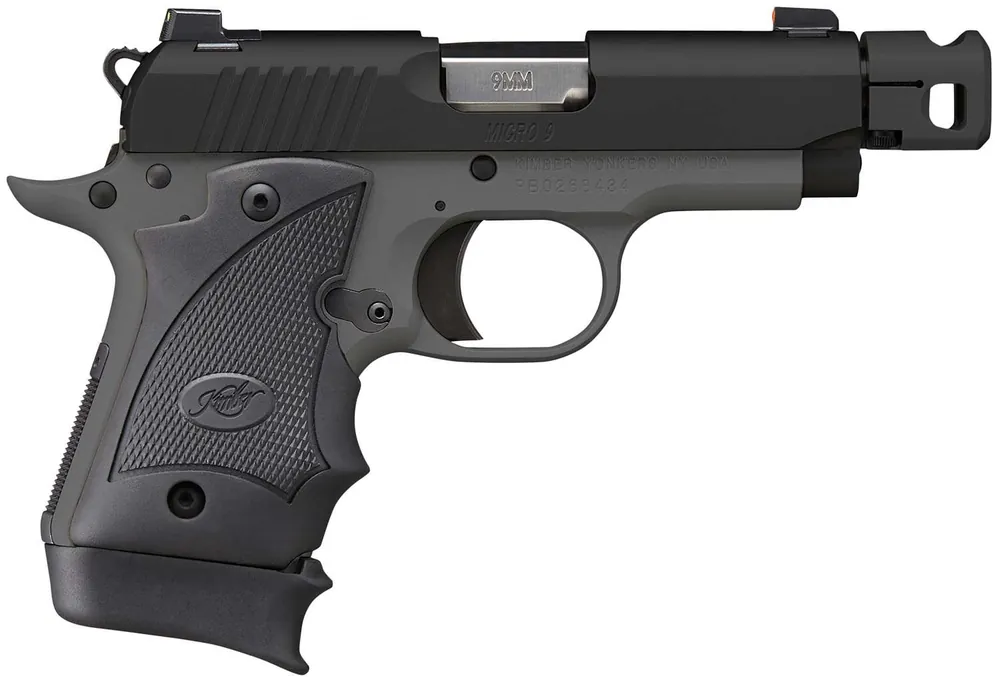 Kimber Mfg.,inc 3300246 Micro 9 MC TP 9mm 7+1 3.65" KimPro Black Stainless Steel Slide KimPro Gray Black Hogue Rubber Wraparound Grip