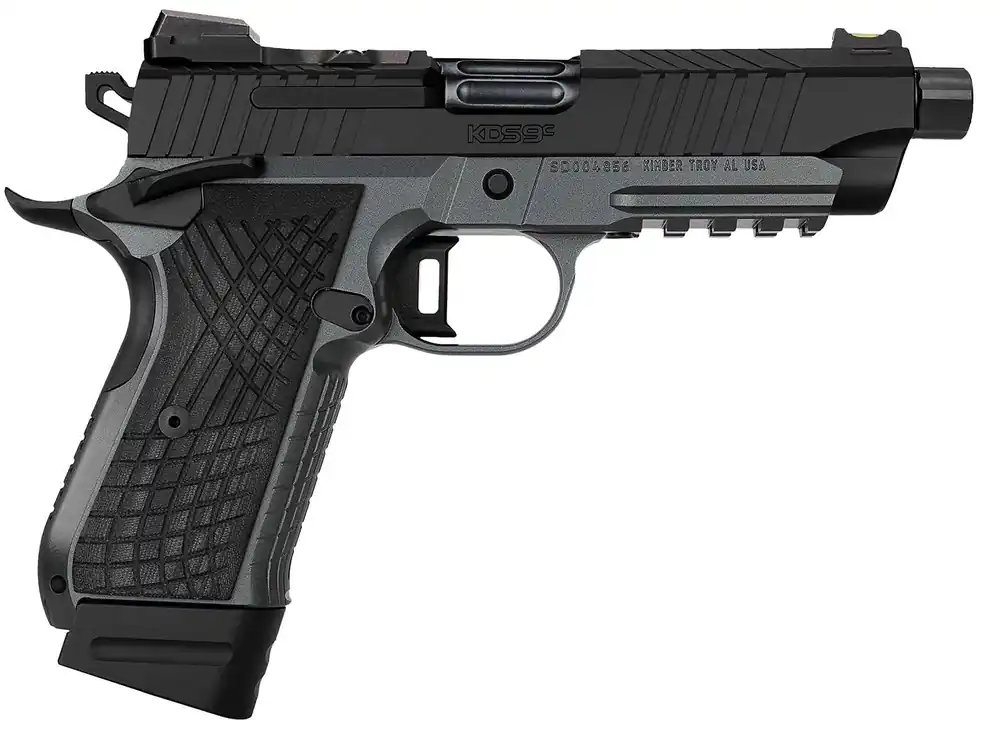 Kimber Mfg.,inc 3100021 KDS9C TFS 9mm 15+1 18+1 4.60" KimPro Gray/Black Front and Rear Serrations Stainless Steel G-10 Grip