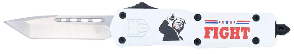 Cobra FS-3 "Trump Fight 2024" OTF Knife, 3" Blade, White Handle