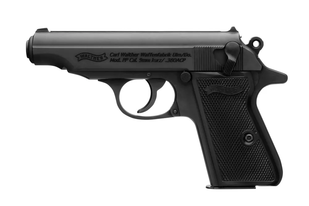 WALTHER PP 32ACP BLACK 8RD BLACK SYNTHETIC GRIPS
