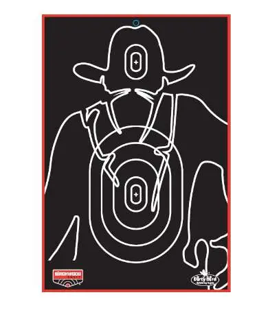 B/C TARGET DIRTY BIRD 12"x18" GUNSLINGER SILHOUETTE 6PK ( 6 PER CASE )